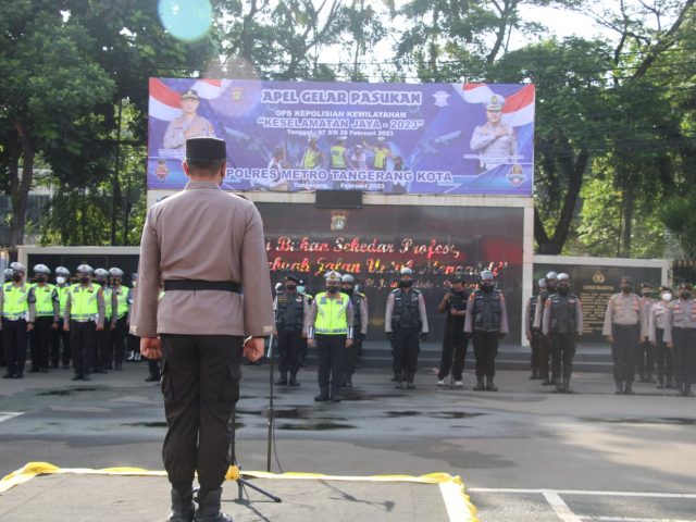 Polrestro Tangerang Kota Gelar Apel Pasukan Operasi Keselamatan Jaya 2023, Simak Sasarannya